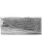 Dune Lezabel Metallic Leather Clutch - Lyst