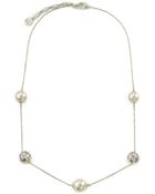 Majorica Pearl And Rose Illusion Necklace - Lyst