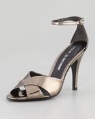 Pour La Victoire Kalinda Mirrored Leather Sandal - Lyst