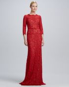 Tadashi Shoji Twotone Lace Combo Gown - Lyst