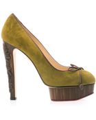 Charlotte Olympia Acorn Suede Platform Shoes - Lyst