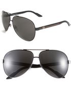 Gucci Metal 63mm Aviator Sunglasses - Lyst