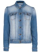 Mango Medium Wash Denim Jacket - Lyst