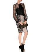 Emilio Pucci Lace Tie Neck Blouse In Black - Lyst