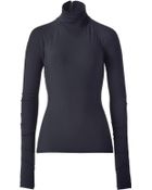 Donna Karan New York Anthracite Turtleneck Top - Lyst