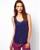 French Connection Silk Vest - Lyst