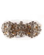 Jennifer Behr Clear Crystal and Silk Chiffon Hair Clip - Lyst