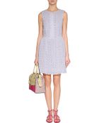 RED Valentino White Embroidered Dress - Lyst