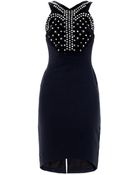 Antonio Berardi Crystal Embellished Crepe Dress - Lyst