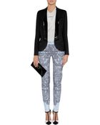 Emilio Pucci Black Wool-Silk Embellished Tuxedo Jacket - Lyst