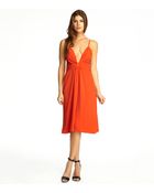 Fleur Du Mal Plunge Front Crepe Back Satin Gown - Lyst