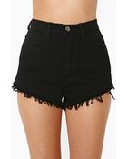 Nasty Gal Coast Cutoff Shorts Black - Lyst