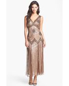 Pisarro Nights Beaded Mesh Gown - Lyst