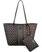 Nine West Mod Mix 9 Jaquard Medium Shopper - Lyst