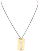 Tom Binns Gold Razor Blade and Chain Necklace - Lyst