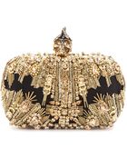 Alexander McQueen Skull Crystalembellished Box Clutch - Lyst