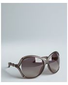 Gucci Grey Matte Acrylic Bamboo Stem Sunglasses - Lyst