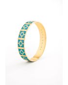 Trina Turk Turquoise Enamel Brick Bangle - Lyst