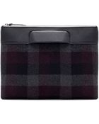 Zara Check Print Clutch Bag - Lyst