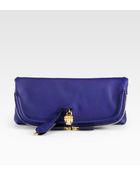 Alexander McQueen Padlock Foldover Clutch - Lyst