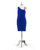 Betsy & Adam Embellished Drape Front Dress - Lyst
