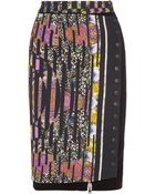 Etro Printed Crepe Pencil Skirt - Lyst