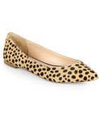 Loeffler Randall Quinnie Cheetah-Print Calf Hair Flats - Lyst