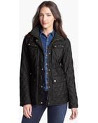 London Fog Fly Front Quilted Jacket - Lyst