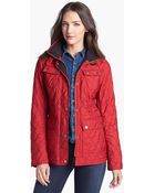 London Fog Fly Front Quilted Jacket - Lyst