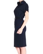 Love Moschino Dress Short Sleeves Cowl Neck Contrast - Lyst