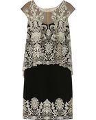 Notte By Marchesa Embroidered Silk crepe and Tulle Dress - Lyst