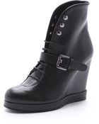 Surface To Air Lace Up Wedge Booties - Lyst