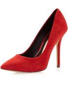 Boutique 9 Justine Suede Pointytoe Pump Red - Lyst
