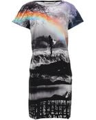 Mary Katrantzou Short Sleeve Rainbow Shift Dress - Lyst