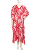 Natori Gathered Ikat Caftan Pinkcoral Small - Lyst