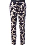 Tory Burch Floral Trouser - Lyst