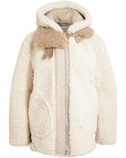 Acne Studios Shearling and Leather Oversized Jacket - Lyst