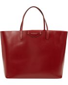 Givenchy Medium Burgundy Antigona Leather Shopper - Lyst