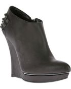 McQ by Alexander McQueen Studded Wedge Bootie - Lyst