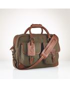 Polo Ralph Lauren Canvas Leather Commuter Bag - Lyst