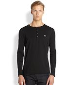 Lacoste Pima Jersey Henley - Lyst