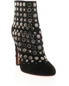 Alaïa Studded Suede Ankle Boots - Lyst