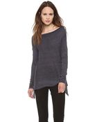 Donna Karan New York Cashmere Drape Front Sweater - Lyst
