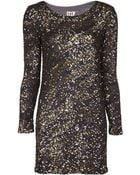Haute Hippie Sequined Zebra Dress - Lyst