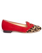 Charlotte Olympia Bisoux Leopard Flats - Lyst