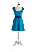 Guess Scuba And Lace A Line Dress - Lyst