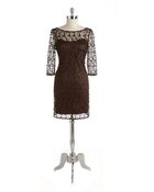 Kay Unger Lace and Sequin Cocktail Dress - Lyst