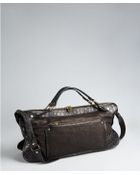 Celine Black Washed Leather Convertible Top Handle Bag - Lyst