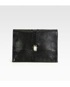 Proenza Schouler Lunch Bag Large Python Clutch - Lyst
