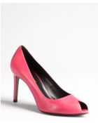 Saint Laurent French Rose Leather Classic Peep Toe Pump - Lyst